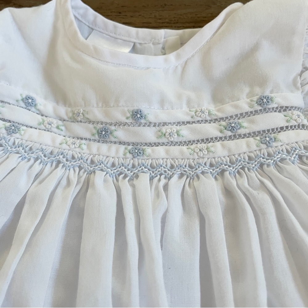 Sarah Louise embroidered dress 3 mos.